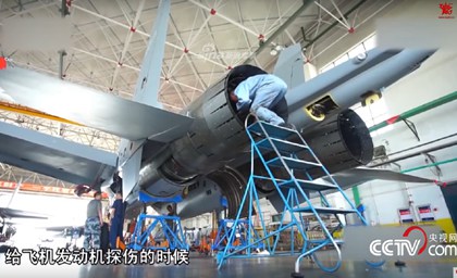 J-16 fighter with China's homemade engine