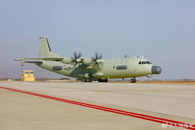 China's Navy Reveals Rare Appearance of Gaoxin-8 Electronic Warfare  Aircraft in New Low Observable Coating